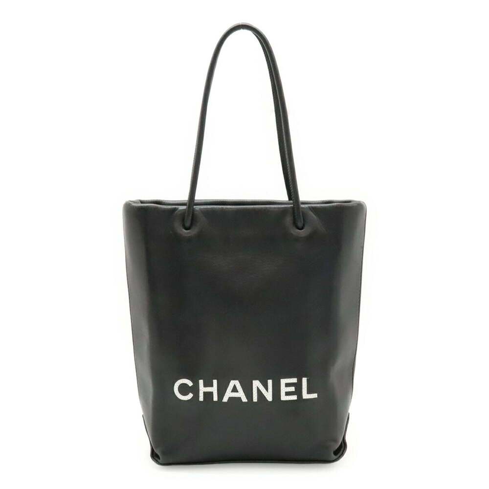 CHANEL Black Leather Tote Bag - Picture 2 of 10